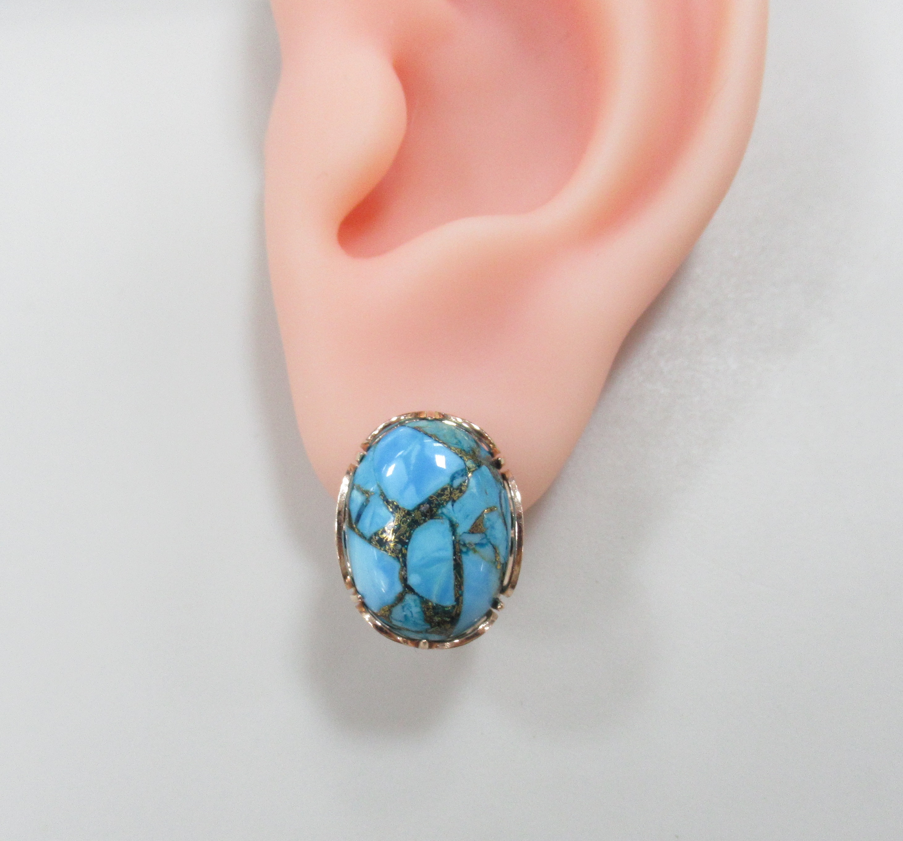 Серебряные серьги с бирюзой